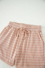 Load image into Gallery viewer, PRETTY BASH Stripe Corded Knit Tee &amp; Short Set: Sky Blue Stripe / XL
