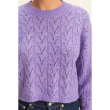 Load image into Gallery viewer, Cropped Cable Knit Sweater: ALPACA

