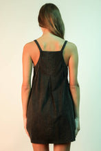 Load image into Gallery viewer, ND31251-Mineral Washed Knit Mini Dress with Shorts Inside : BLACK / S-M-L/2-2-2
