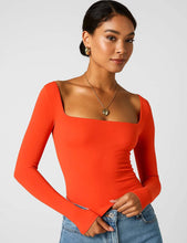 Load image into Gallery viewer, Square Neck Cropped Basic Tee: Dark Grey
