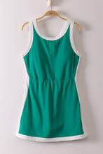 Load image into Gallery viewer, Color Block Activewear Mini Dress W/ Bra Cap: TOMATO
