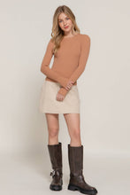 Load image into Gallery viewer, Long Sleeve Crew Neck Viscose Rib Sweater: Wht-Off White
