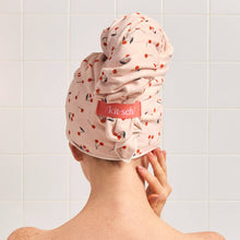 Load image into Gallery viewer, XL Hair Towel Wrap - Cherry Print

