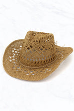 Load image into Gallery viewer, Western Style Cowboy Handmade Woven Straw Hat: Khaki
