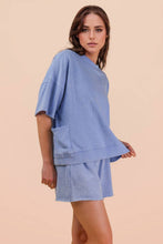 Load image into Gallery viewer, Mineral Washed Knit Casual Top: PINK
