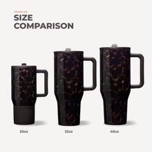 Load image into Gallery viewer, Mocha Tortoise HydroJug 40 oz Traveler Tumbler
