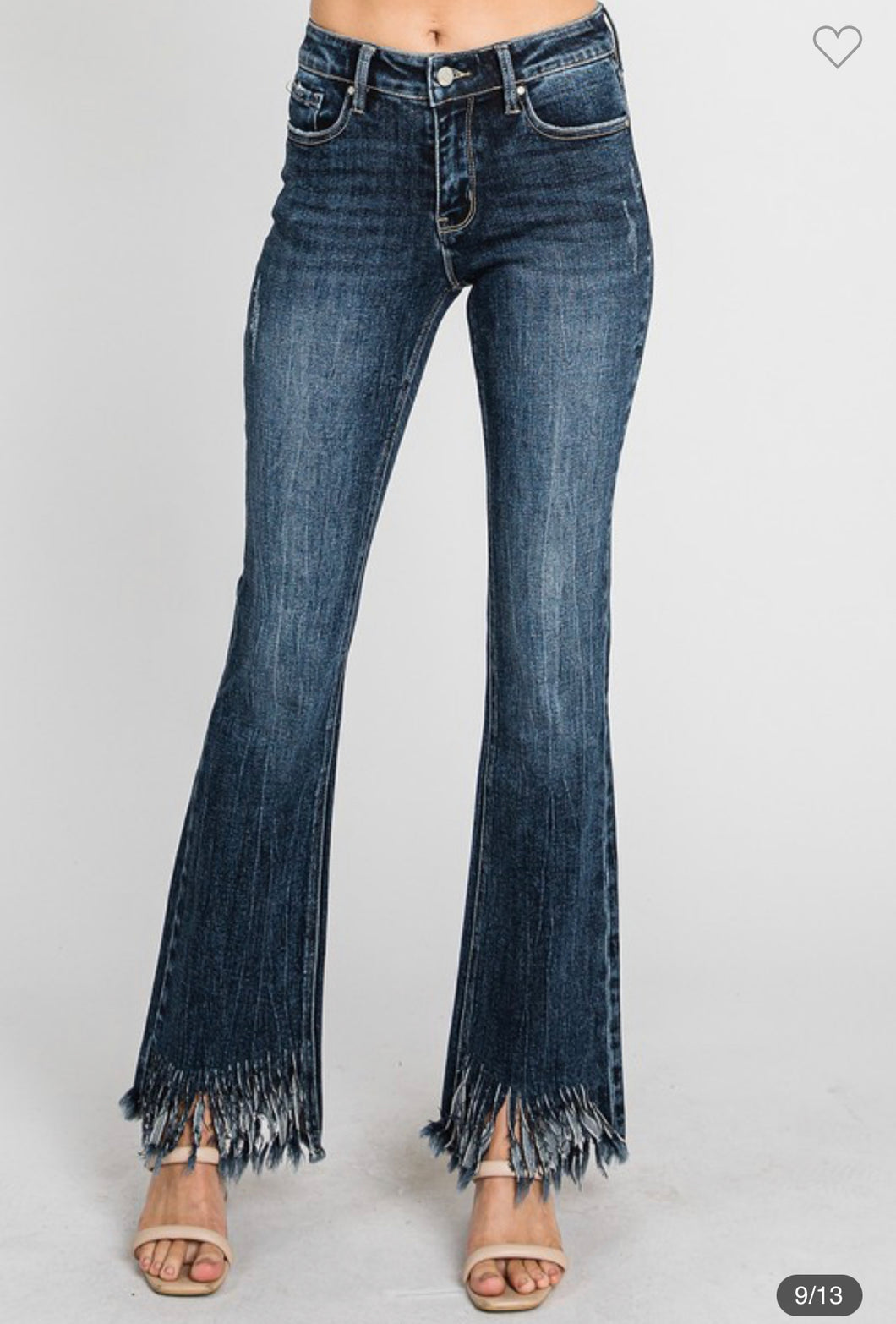 Petra Mid Rise Classic Bootcut with Fringed Hem Jeans SKUPBC