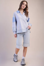 Load image into Gallery viewer, Color Block Solid &amp; Stripe Casual Knit Top: SAGE
