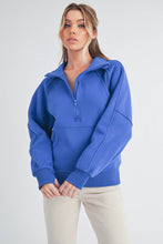 Load image into Gallery viewer, Long Dove Funnel Neck Half Zip: Pink
