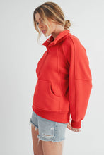 Load image into Gallery viewer, Long Dove Funnel Neck Half Zip: Pink
