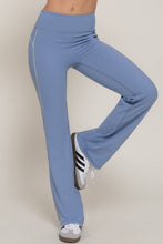 Load image into Gallery viewer, Waist Band Contrast Piping Detail Workout Pants: RED-red/off white / S

