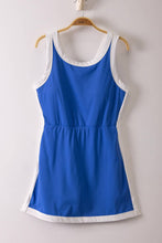 Load image into Gallery viewer, Color Block Activewear Mini Dress W/ Bra Cap: TOMATO
