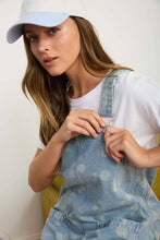 Load image into Gallery viewer, DANDELION WASHED DENIM OVERALL MINI DRESS: LIGHT DENIM
