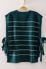 Load image into Gallery viewer, 12W3723N-Striped Side Tie Knit Vest: OATMEAL / S-M-L/2-2-2
