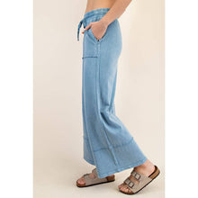 Load image into Gallery viewer, MINERAL WASHED WIDE LEG PANT: Mocha
