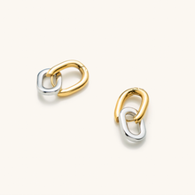 Load image into Gallery viewer, Mixed Metal Link Hoops
