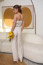 Load image into Gallery viewer, FRONT TIE CROPPED CAMI TOP: LIGHT YELLOW
