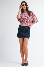Load image into Gallery viewer, Oversized Stripe Boyfriend Tee: Tan / Contemporary
