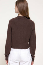 Load image into Gallery viewer, Long Sleeve Round Neck Button Down Sweater Cardigan: TPE-taupe / S

