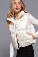Load image into Gallery viewer, High Neck Zip Up Vest: BLK-black

