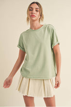 Load image into Gallery viewer, Mali Tee Short Sleeve Top: Teal/Green
