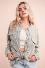 Load image into Gallery viewer, Mineral Washed Oversized Gauze Shacket Jacket: CORAL
