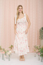 Load image into Gallery viewer, FLORAL SWEETHEART SMOCKED RUFFLE DETAIL MIDI DRESS: YELLOW MULTI
