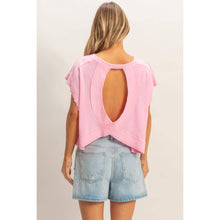 Load image into Gallery viewer, Boxy Crew Neck Top: PINK
