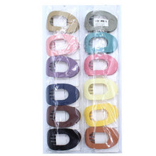 Load image into Gallery viewer, 12 Colors of Oval Shape Flat Hair Claw: MIX COLOR / ONE(12)
