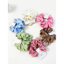 Load image into Gallery viewer, Duo Dull Satin and Textured Pattern Scrunchie Set: MIX COLOR / ONE(12)
