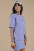 Load image into Gallery viewer, Mineral Washed Knit Oversized Shift Mini Dress: BLACK
