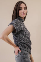 Load image into Gallery viewer, Side Elastic Detail Leopard Soft Knit Vest Top: MOCHA LEOPARD
