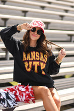 Load image into Gallery viewer, Kansas City Block Sweatshirt: BLACK
