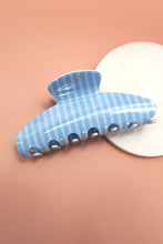 Load image into Gallery viewer, JUMBO STRIPE PLAID OVAL HAIR CLAW CLIPS | PLAID BROWN
