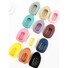 Load image into Gallery viewer, 12 Colors of Oval Shape Flat Hair Claw: MIX COLOR / ONE(12)
