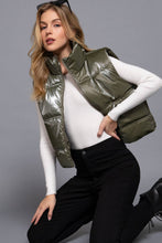 Load image into Gallery viewer, High Neck Zip Up Vest: TPE-taupe
