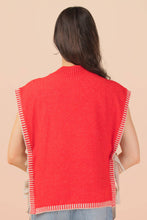 Load image into Gallery viewer, Side Tie Detail Knit Sweater Vest Top: OATMEAL

