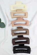 Load image into Gallery viewer, Matte Jumbo Cut Out Rectangle Hair Claw: MIX COLOR / ONE(12)
