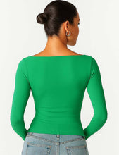 Load image into Gallery viewer, Square Neck Cropped Basic Tee: Dark Grey
