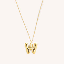 Load image into Gallery viewer, Bubble Initial Charm Necklaces- Gold: C
