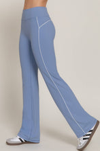 Load image into Gallery viewer, Waist Band Contrast Piping Detail Workout Pants: RED-red/off white / S
