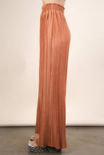 Load image into Gallery viewer, Leopard Print &amp; Solid Wide Leg Pleated Pants: MOCHA LEOPARD
