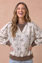 Load image into Gallery viewer, Duck Camo Exposed Seam Sweatshirt: IVORY/BROWN
