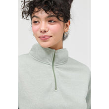 Load image into Gallery viewer, Half-Zip Burnout French Terry Pullover: BLUE
