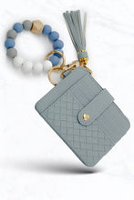 Load image into Gallery viewer, Silicone Bead Gold Holder Keychain: Lilac
