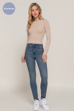 Load image into Gallery viewer, Long Sleeve Crew Neck Rib Seamless Top: HGY-grey marl / M/L
