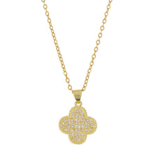 Load image into Gallery viewer, Clover Pendant Charm Necklace: Gold
