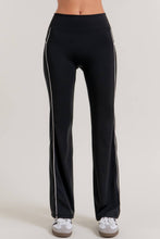 Load image into Gallery viewer, Waist Band Contrast Piping Detail Workout Pants: RED-red/off white / S
