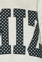 Load image into Gallery viewer, IT2594E-MIZ |  Polka-Dot Applique Mock-Neck Sweatshirt
: Ash grey / S/M-L/XL (3-3)
