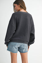 Load image into Gallery viewer, Winnie Sweatshirt: White/Heather Gray/Sky
